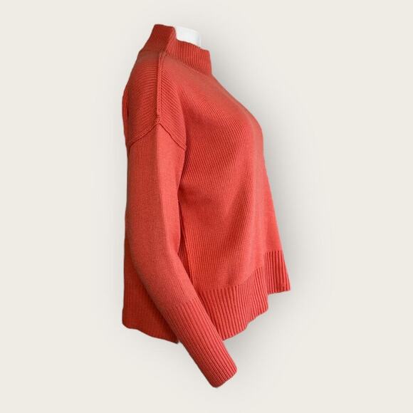 NWOT | Line & Dot | Mock Neck Sweater | Rust Orange | Size S - Picture 3 of 12